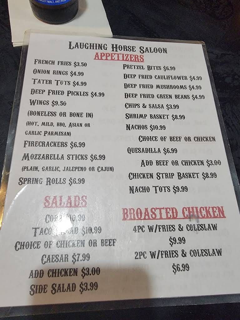 Laughing Horse Saloon Menu 3