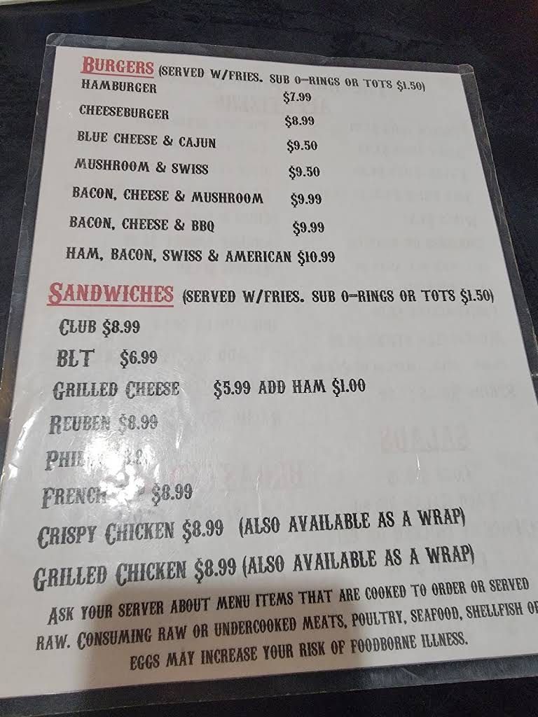 Laughing Horse Saloon Menu 4